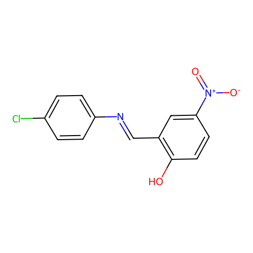 2-{[(4-Chlorophenyl)imino]methyl}-4-nitrophenol structure