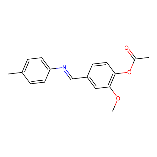 2-Methoxy-4-{[(4-methylphenyl)imino]methyl}phenyl acetate structure