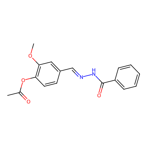 4-(2-Benzoylcarbohydrazonoyl)-2-methoxyphenyl acetate structure
