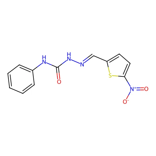 5-硝基-2-噻吩甲醛 N-苯基缩氨基脲 structure