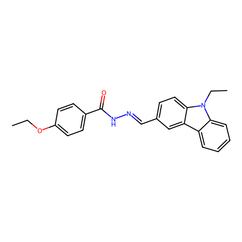4-ethoxy-N'-[(9-ethyl-9H-carbazol-3-yl)methylene]benzohydrazide structure