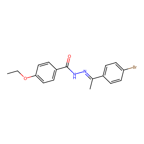 N'-[(1E)-1-(4-bromophenyl)ethylidene]-4-ethoxybenzohydrazide structure