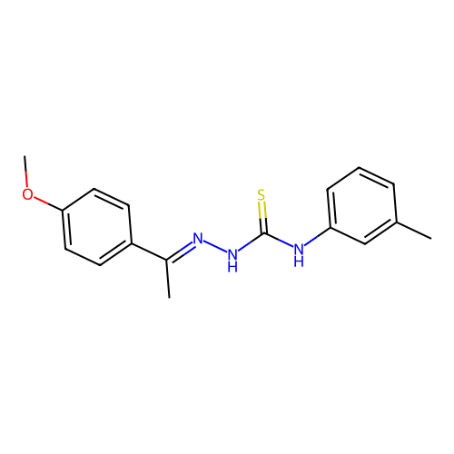 1-[(E)-1-(4-methoxyphenyl)ethylideneamino]-3-(3-methylphenyl)thiourea structure