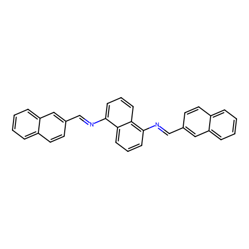 N,N'-bis[(E)-naphthalen-2-ylmethylidene]naphthalene-1,5-diamine structure