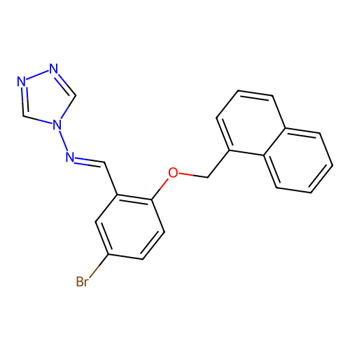 N-{(E)-[5-bromo-2-(naphthalen-1-ylmethoxy)phenyl]methylidene}-4H-1,2,4-triazol-4-amine structure