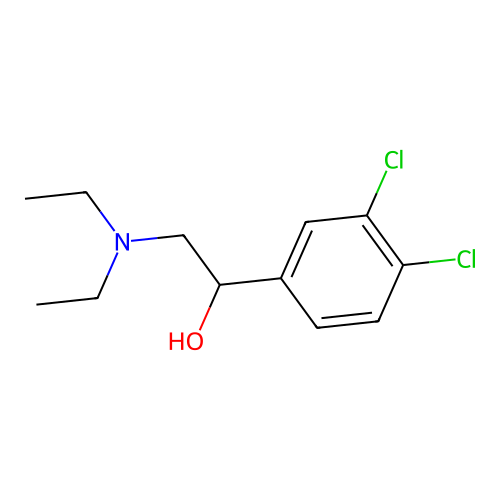 1-(3,4-Dichlorophenyl)-2-(diethylamino)ethanol structure