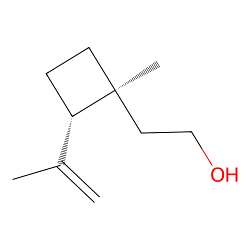 2-[(1S,2S)-1-methyl-2-(prop-1-en-2-yl)cyclobutyl]ethan-1-ol structure
