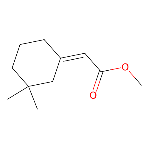 Acetic acid, (3,3-dimethylcyclohexylidene)-, methyl ester, (2Z)- structure