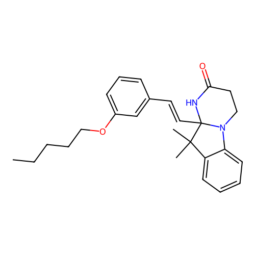 (E)-10,10-DIMETHYL-10A-(3-(PENTYLOXY)STYRYL)-3,4,10,10A-TETRAHYDROPYRIMIDO[1,2-A]INDOL-2(1H)-ONE structure