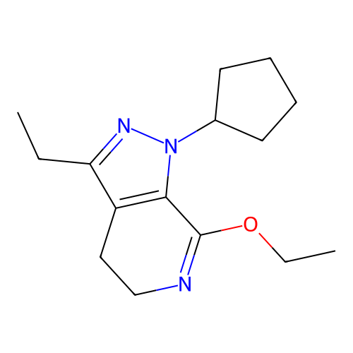 1H-Pyrazolo[3,4-C]pyridine, 1-cyclopentyl-7-ethoxy-3-ethyl-4,5-dihydro- structure