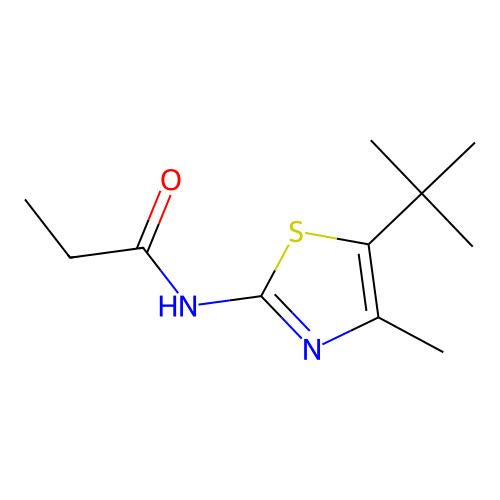 N-(5-tert-butyl-4-methyl-1,3-thiazol-2-yl)propanamide structure