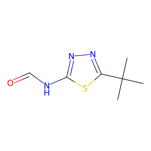 N-(5-tert-butyl-1,3,4-thiadiazol-2-yl)formamide structure