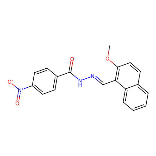 N'-[(2-methoxy-1-naphthyl)methylene]-4-nitrobenzohydrazide structure
