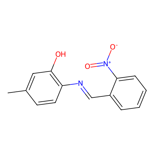 5-Methyl-2-[(2-nitrophenyl)methylideneamino]phenol structure