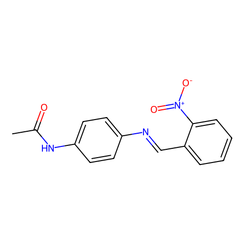 N-[4-[(2-Nitro-benzylidene)-amino]-phenyl]acetamide structure