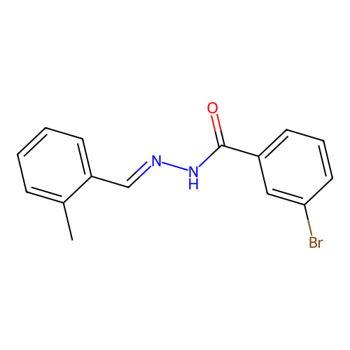 3-bromo-N-[(E)-(2-methylphenyl)methylideneamino]benzamide structure