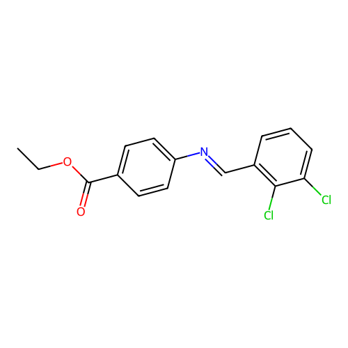 ethyl 4-{[(E)-(2,3-dichlorophenyl)methylidene]amino}benzoate structure