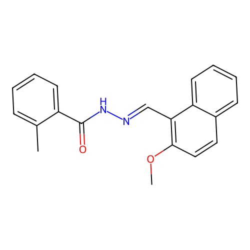 N'-[(2-methoxy-1-naphthyl)methylene]-2-methylbenzohydrazide structure