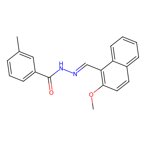 N'-[(2-methoxy-1-naphthyl)methylene]-3-methylbenzohydrazide structure