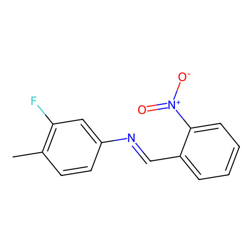 3-fluoro-4-methyl-N-[(E)-(2-nitrophenyl)methylidene]aniline structure