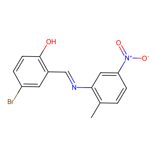 4-Bromo-2-[(E)-[(2-methyl-5-nitrophenyl)imino]methyl]phenol structure