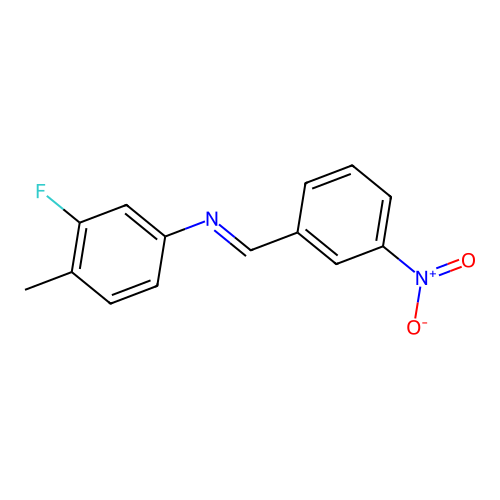 3-fluoro-4-methyl-N-[(E)-(3-nitrophenyl)methylidene]aniline structure