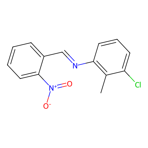 3-chloro-2-methyl-N-[(E)-(2-nitrophenyl)methylidene]aniline structure