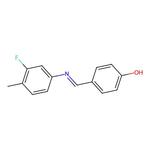 4-{[(3-Fluoro-4-methylphenyl)imino]methyl}phenol structure