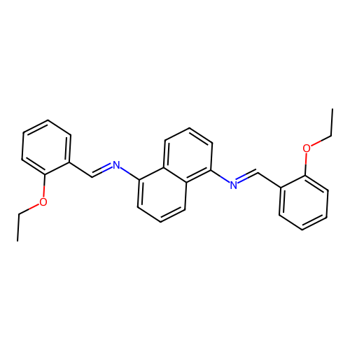 N,N'-bis[(E)-(2-ethoxyphenyl)methylidene]naphthalene-1,5-diamine structure