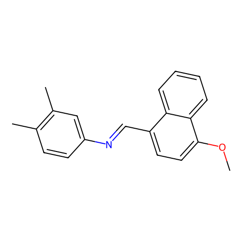 N-[(E)-(4-methoxynaphthalen-1-yl)methylidene]-3,4-dimethylaniline structure