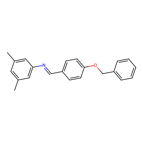 N-[4-(benzyloxy)benzylidene]-3,5-dimethylaniline structure