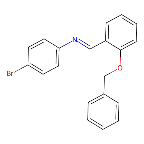 N-{(E)-[2-(benzyloxy)phenyl]methylidene}-4-bromoaniline structure