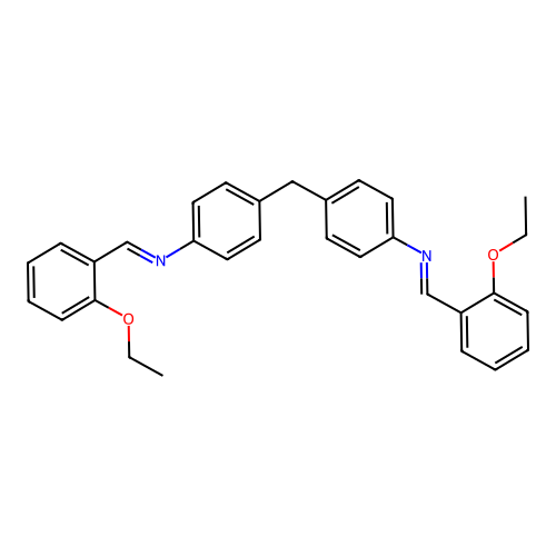 (2-ethoxybenzylidene)(4-{4-[(2-ethoxybenzylidene)amino]benzyl}phenyl)amine structure