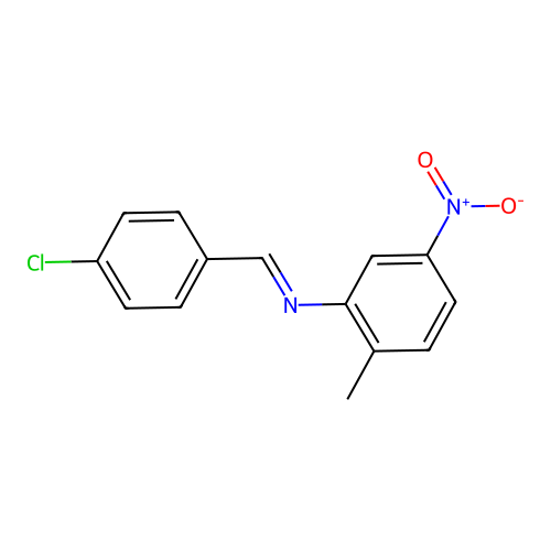 N-[(E)-(4-chlorophenyl)methylidene]-2-methyl-5-nitroaniline structure