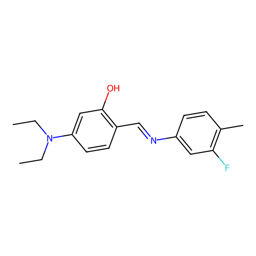 5-(Diethylamino)-2-{[(3-fluoro-4-methylphenyl)imino]methyl}phenol structure