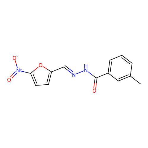 3-methyl-N'-[(E)-(5-nitrofuran-2-yl)methylidene]benzohydrazide structure