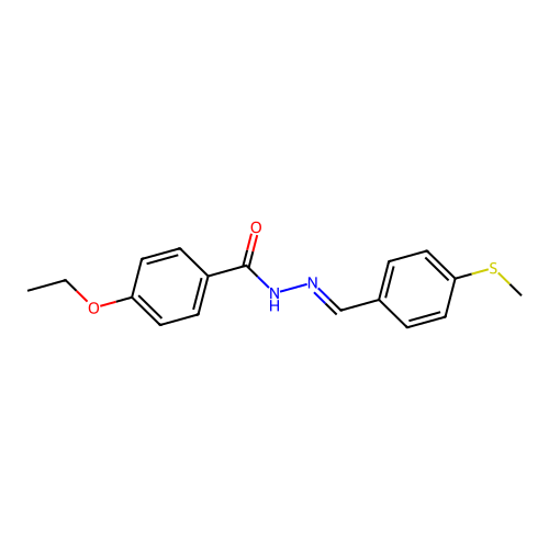 4-ethoxy-N'-[4-(methylsulfanyl)benzylidene]benzohydrazide structure