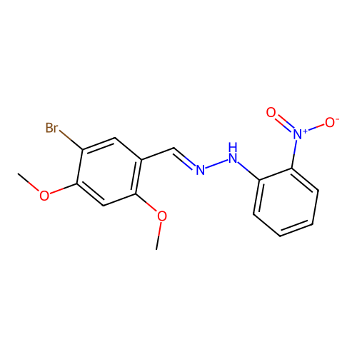 5-Bromo-2,4-dimethoxybenzaldehyde (2-nitrophenyl)hydrazone structure