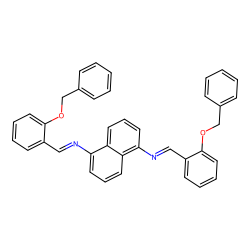 N,N'-bis{(E)-[2-(benzyloxy)phenyl]methylidene}naphthalene-1,5-diamine structure