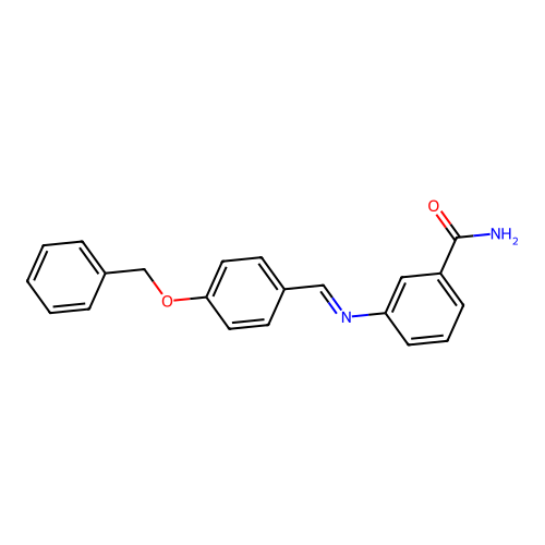 3-{[4-(苄氧基)亚苄基]氨基}苯甲酰胺 structure