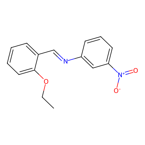 N-(2-ethoxybenzylidene)-3-nitroaniline structure