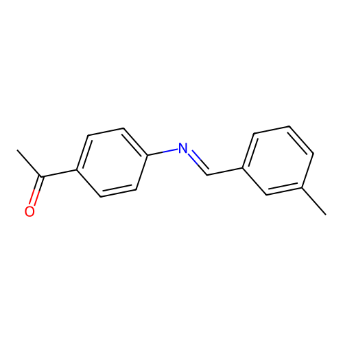 1-(4-{[(E)-(3-methylphenyl)methylidene]amino}phenyl)ethanone structure