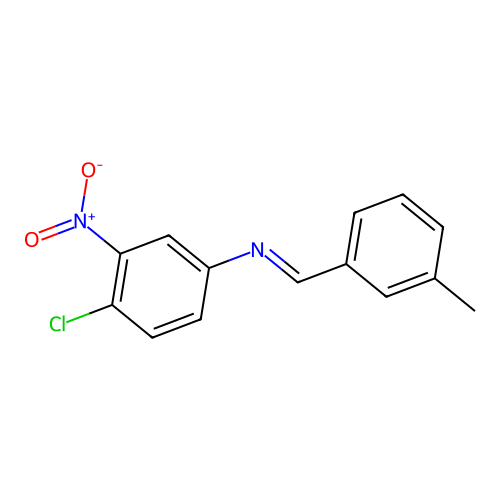 4-chloro-N-[(E)-(3-methylphenyl)methylidene]-3-nitroaniline structure