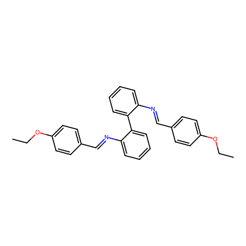 N,N'-bis[(E)-(4-ethoxyphenyl)methylidene]biphenyl-2,2'-diamine structure