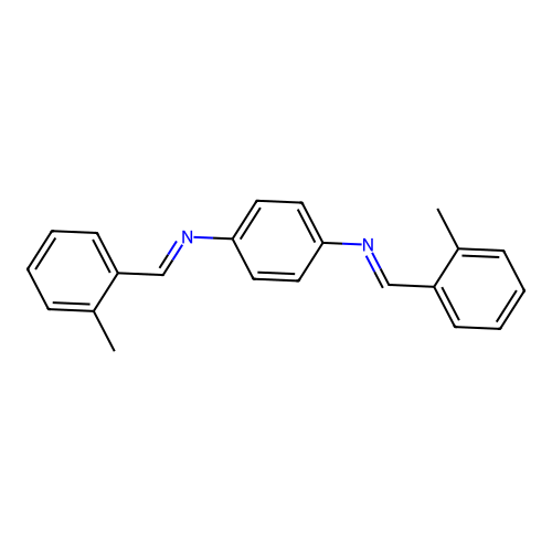 N,N'-bis[(E)-(2-methylphenyl)methylidene]benzene-1,4-diamine structure