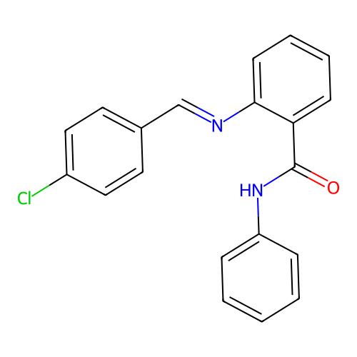 2-[(4-氯亚苄基)氨基]-N-苯基苯甲酰胺 structure