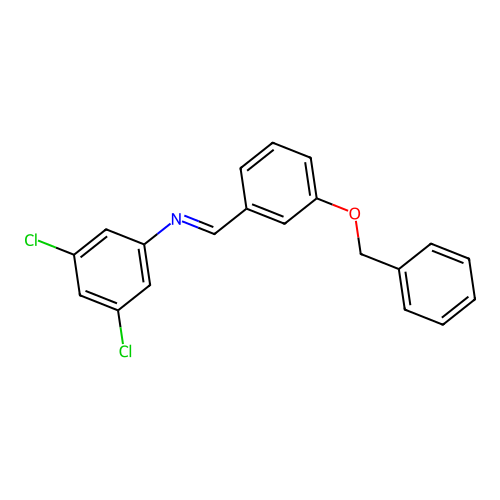 N-{(E)-[3-(benzyloxy)phenyl]methylidene}-3,5-dichloroaniline structure
