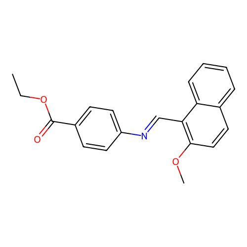 ethyl 4-{[(E)-(2-methoxynaphthalen-1-yl)methylidene]amino}benzoate structure