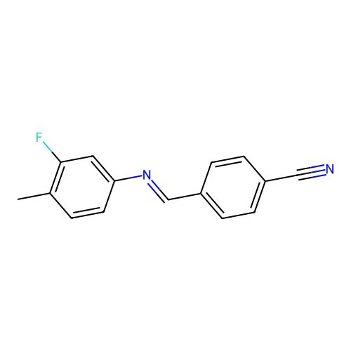 4-{[(3-Fluoro-4-methylphenyl)imino]methyl}benzonitrile structure
