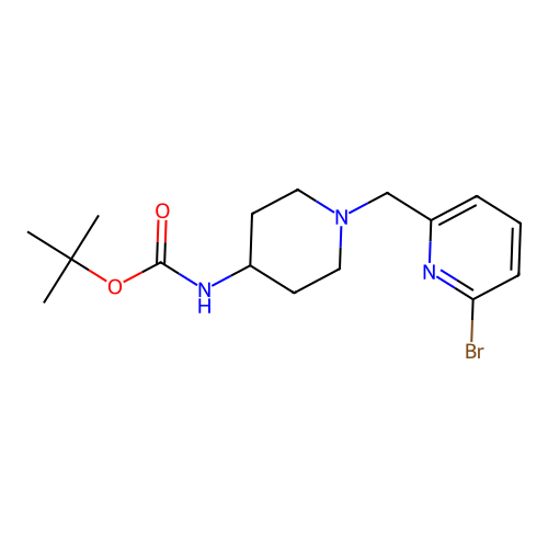 tert-Butyl 1-[(6-Bromopyridin-2-yl)methyl]piperidin-4-ylcarbamate structure